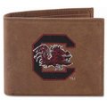 Zeppelinproducts ZeppelinProducts USC-IWE1-CRZH-LBR South Carolina Passcase Embroidered Leather Wallet USC-IWE1-CRZH-LBR